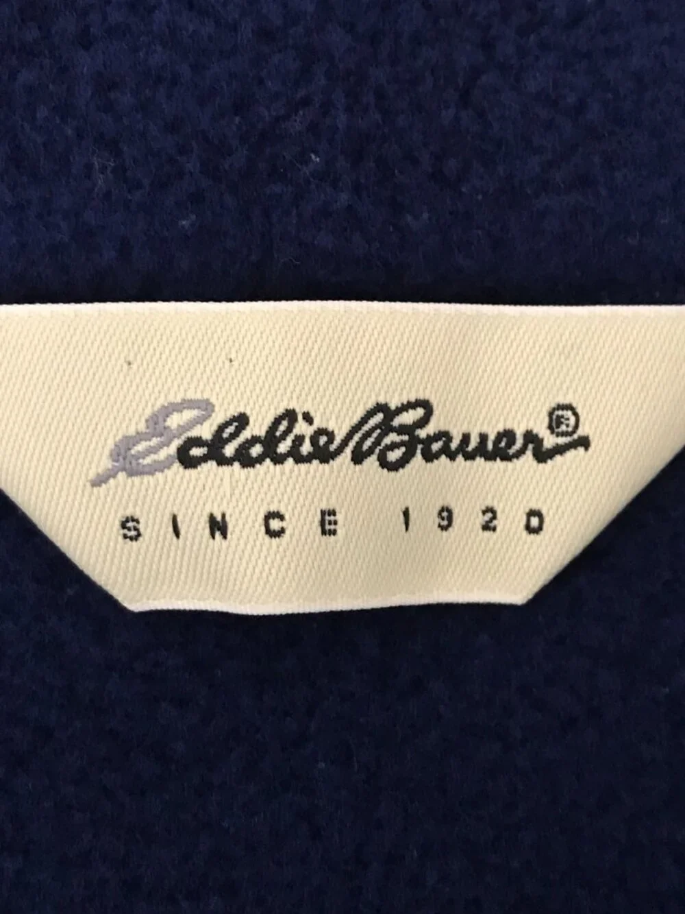 Eddie Bauer Men's Large Blue Full Zip Sleeveless Polartec Vest Jacket